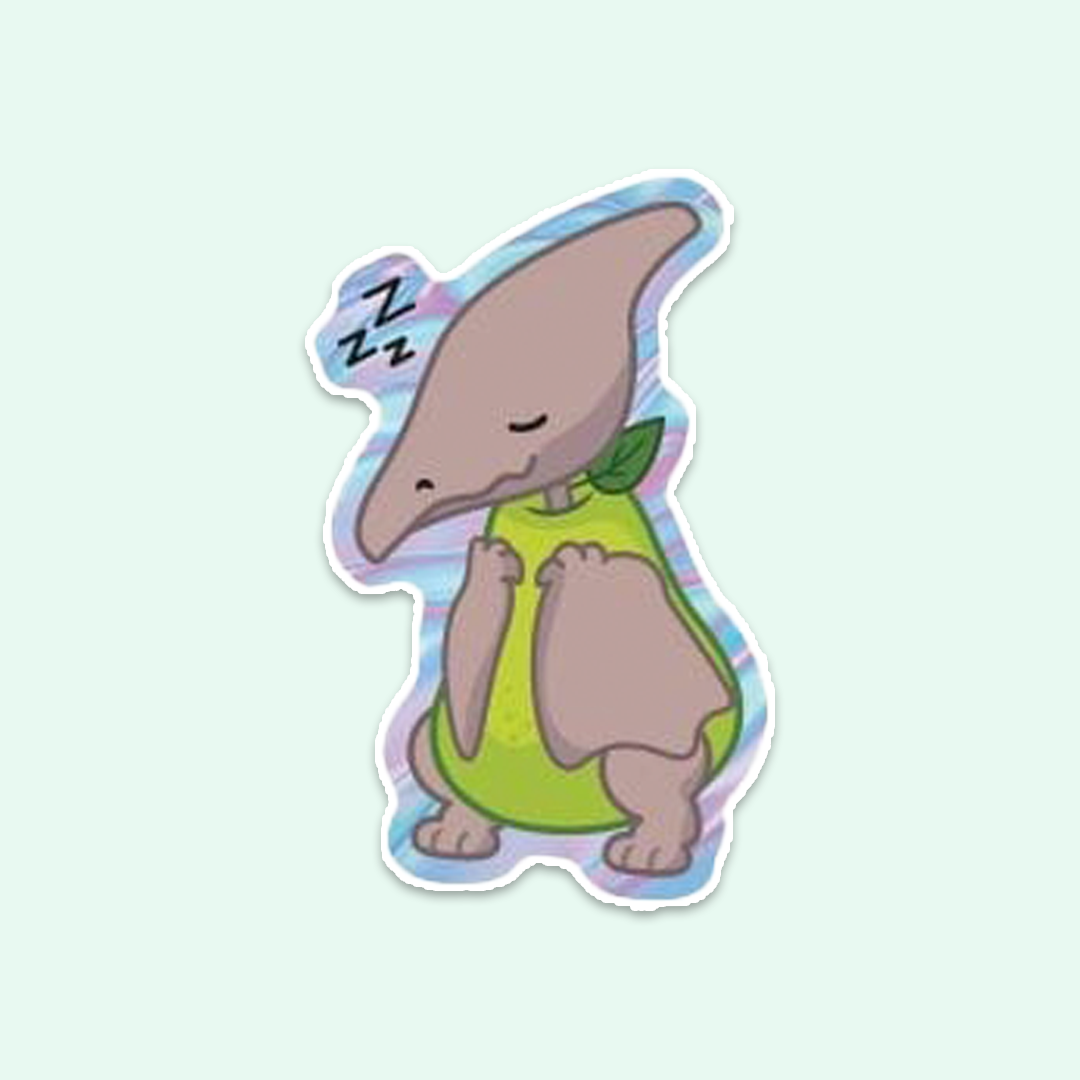 Pearodactyl Naptime Sticker - Sweet Dreams in Flight!